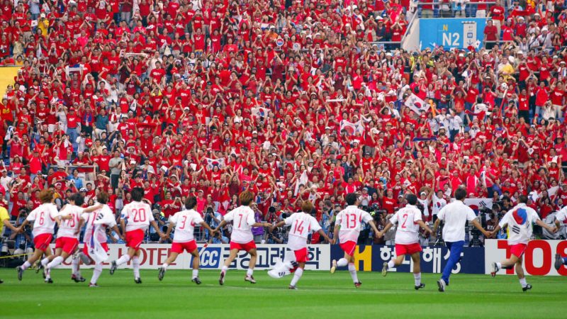 Hình ảnh ăn mừng chiến thắng của đội tuyển Hàn Quốc ở World Cup 2002