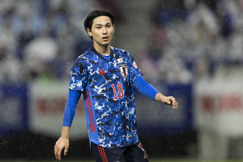 Takumi Minamino mang áo số 10 của tuyển Nhật Bản tại World Cup 2022