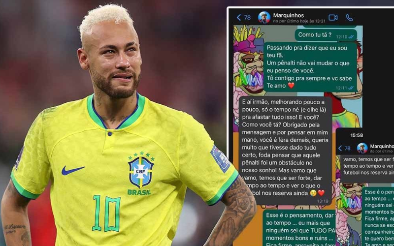 Neymar nhắn tin an ủi đồng đội