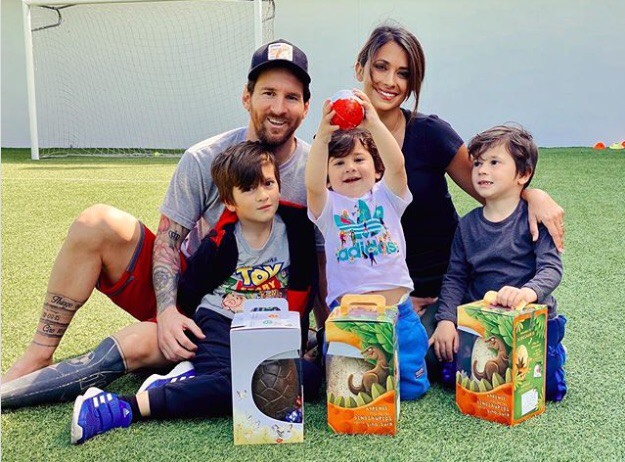 Gia đình 5 người hạnh phúc của Messi cùng nhau trải qua lễ phục sinh