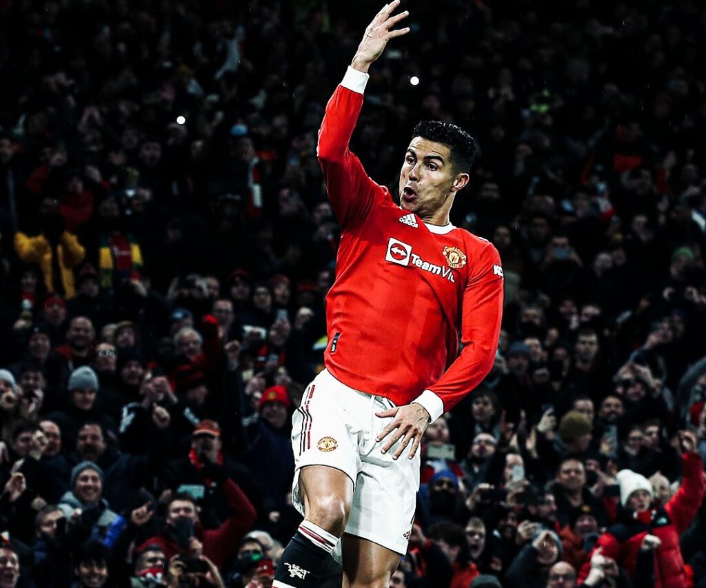 Ronaldo trong màu áo của CLB Manchester United