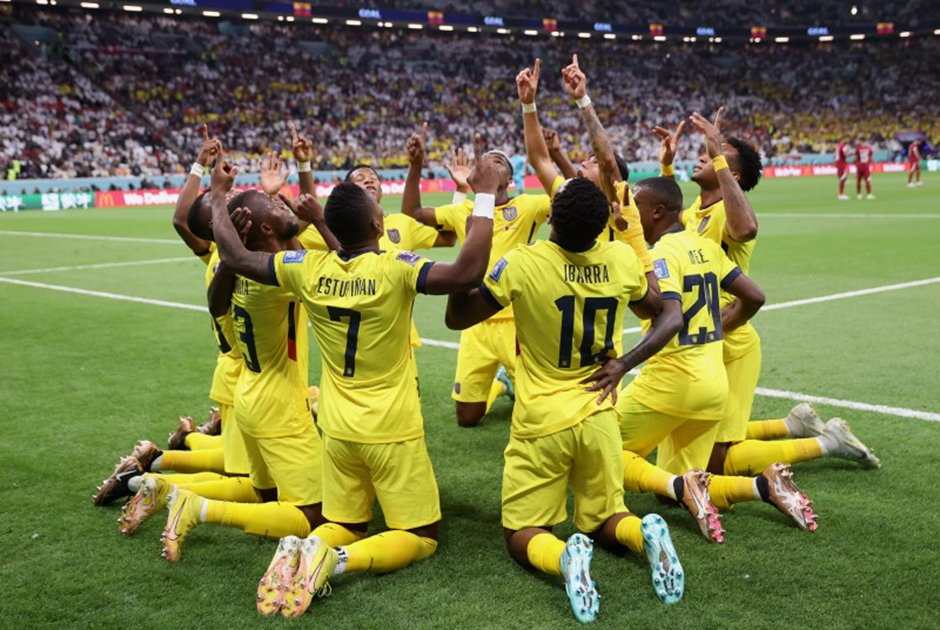 Hình ảnh của đội tuyển Ecuador trong trận đá với nước chủ nhà Qatar