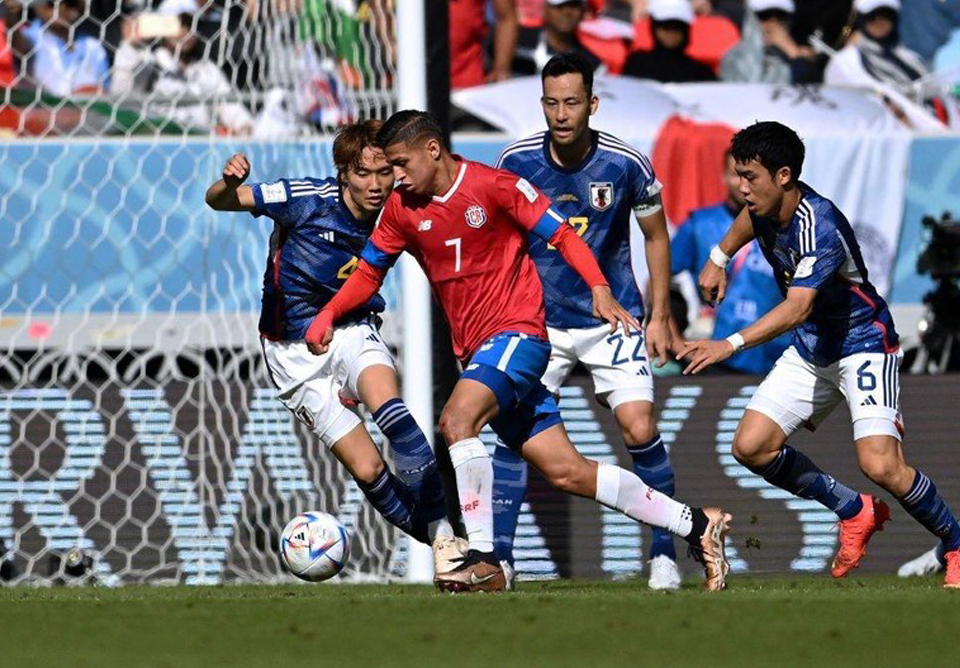 Hình ảnh pha ghi bàn từ cầu thủ của Costa Rica