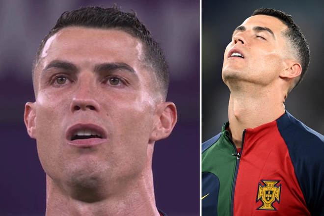 Hình ảnh chàng cầu thủ người Bồ Đào Nha rơi nước mắt