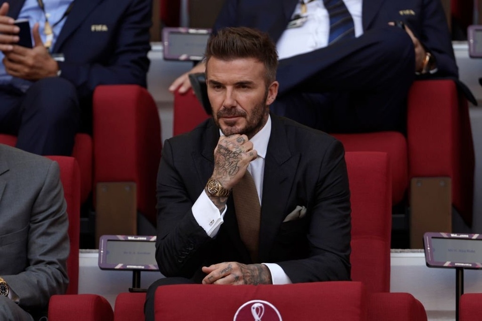Beckham lịch lãm trên khán đài