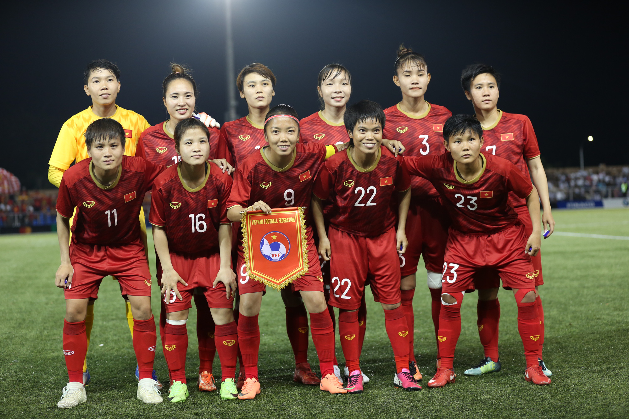 Đội bóng đá nữ Việt Nam tài năng.