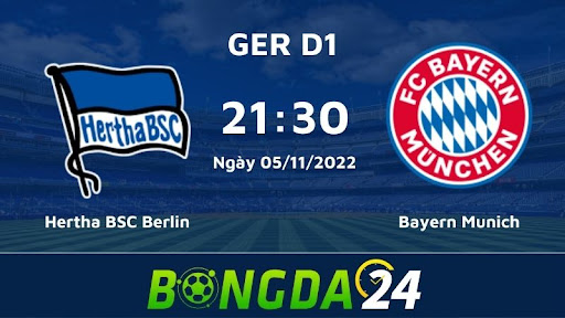 Hertha Berlin vs Bayern Munich 21h30 05/11/2022.