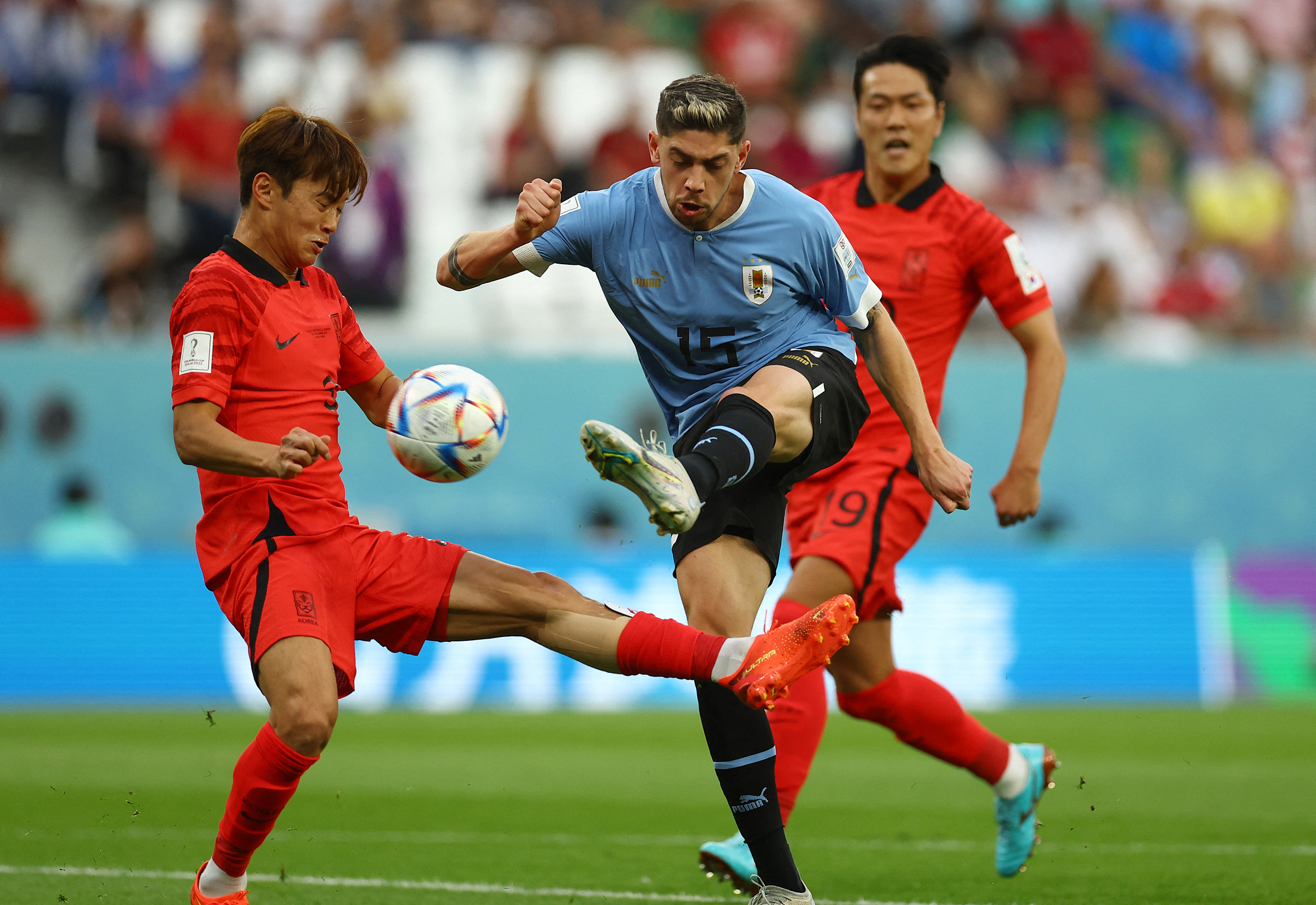 Đội tuyển Uruguay đối đầu với Hàn Quốc trong lượt trận vòng bảng thứ nhất