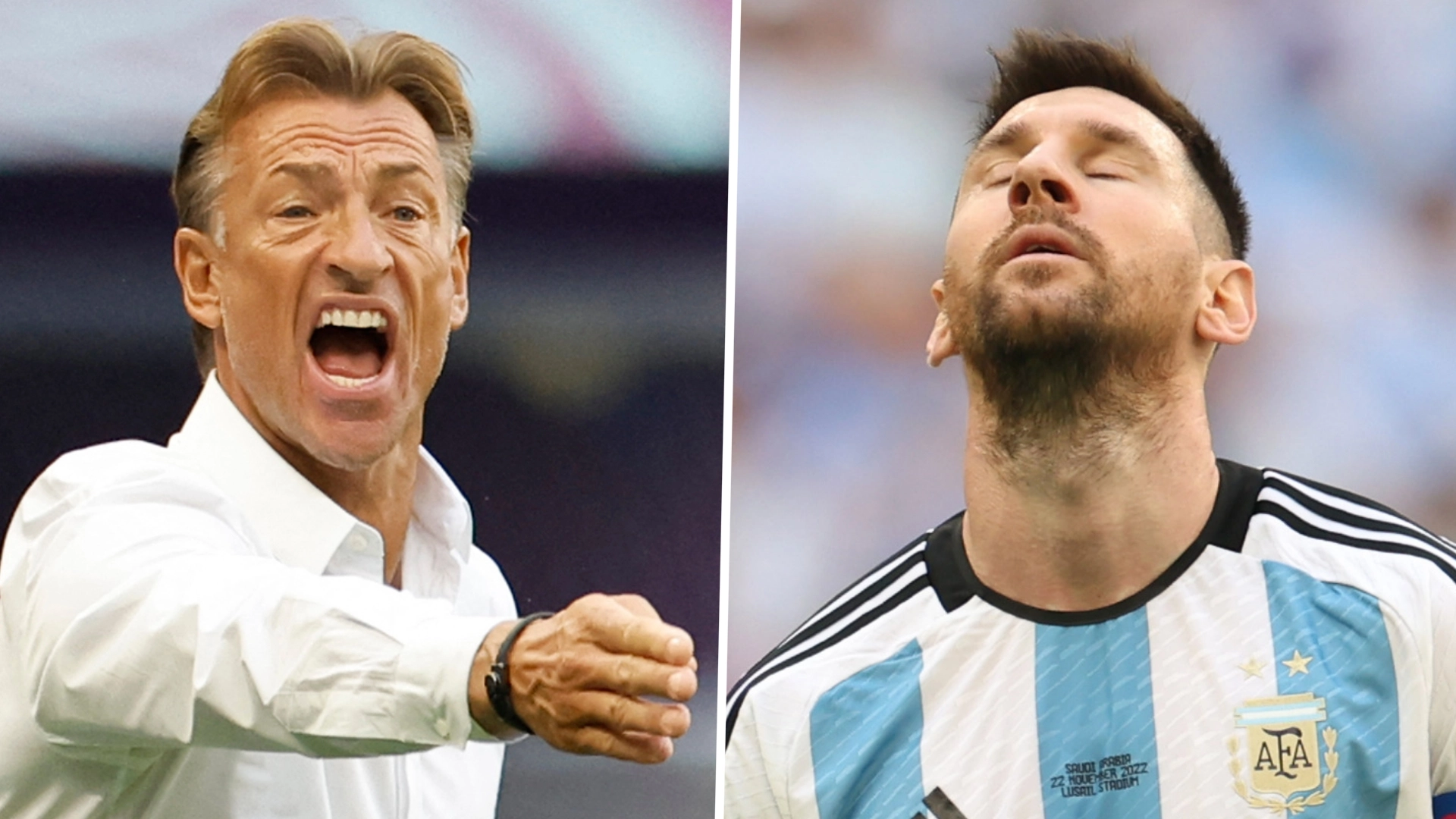Khuôn mặt bất lực của Messi trước lối chơi gào thét của Saudi Arabia 