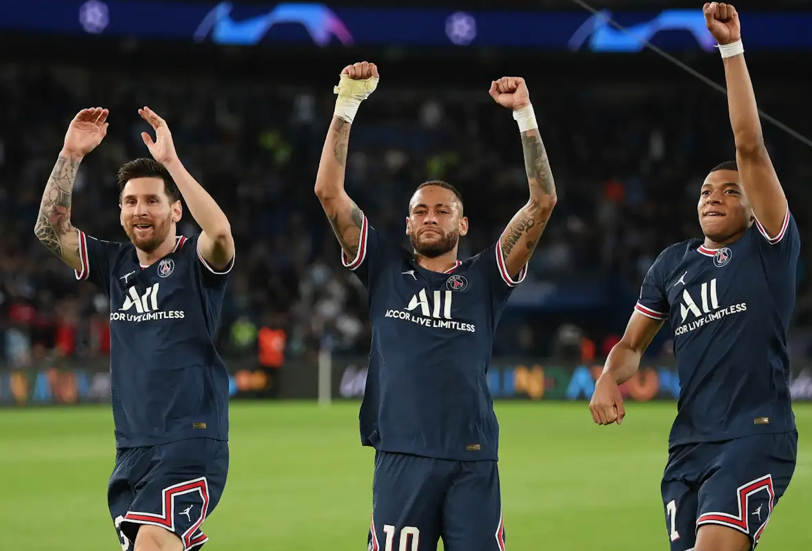 Bộ ba Messi, Neymar và Mbappe đã có mặt trong đội hình xuất phát của PSG
