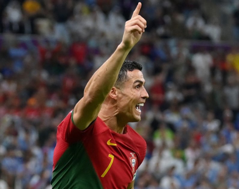 Ronaldo ăn mừng bàn thắng 