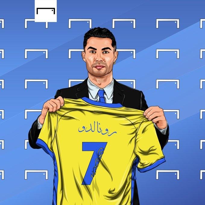 Hình ảnh cầu thủ Ronaldo cầm trên tay áo đấu của Al Nassr (Saudi Arabia) được vẽ bằng công nghệ AI, đang lan truyền cực hot trên mạng xã hội.