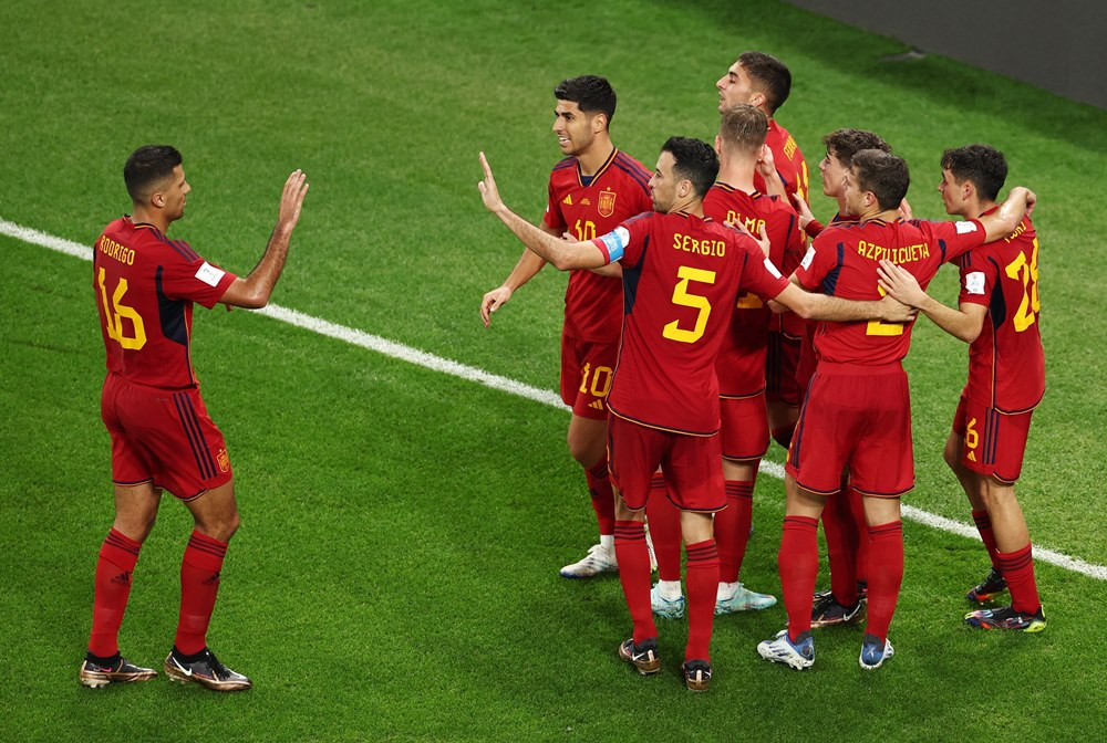 Sức mạnh và tinh thần của các cầu thủ Tây Ban Nha được đẩy lên cao