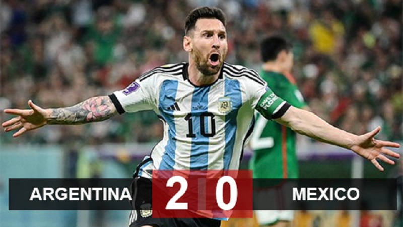 Argentina giành chiến thắng trước Mexico với tỷ số 2 - 0