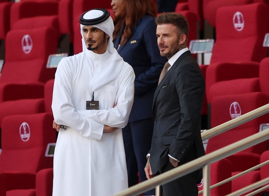Hoàng tử Sheik Jassim bin Hamad Al Thani và David Beckham