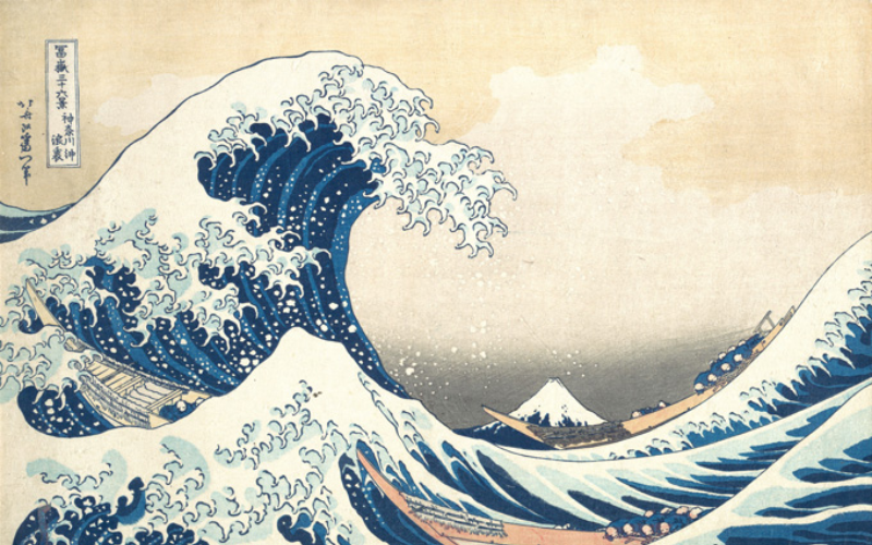 Kiệt tác Sóng lừng ngoài khơi Kanagawa của nghệ nhân Nhật Bản