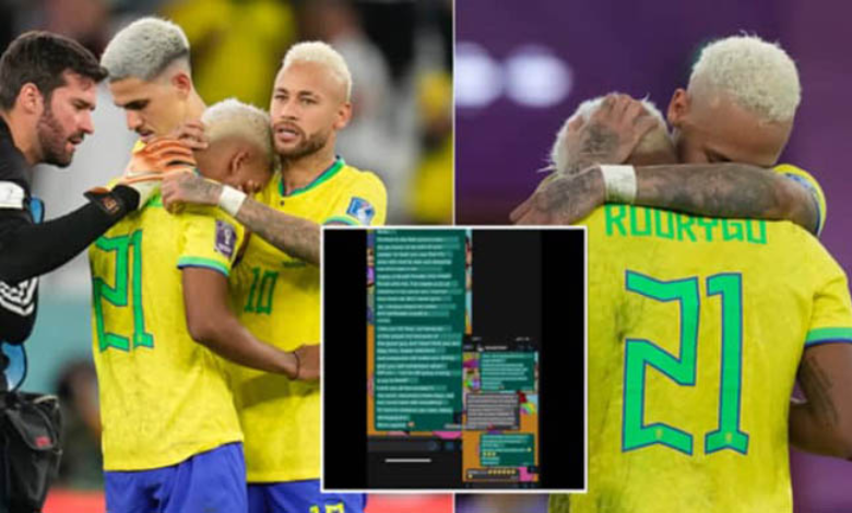 Sau trận thua Croatia - Neymar công khai đoạn chat với Marquinhos - Silva và Rodrygo
