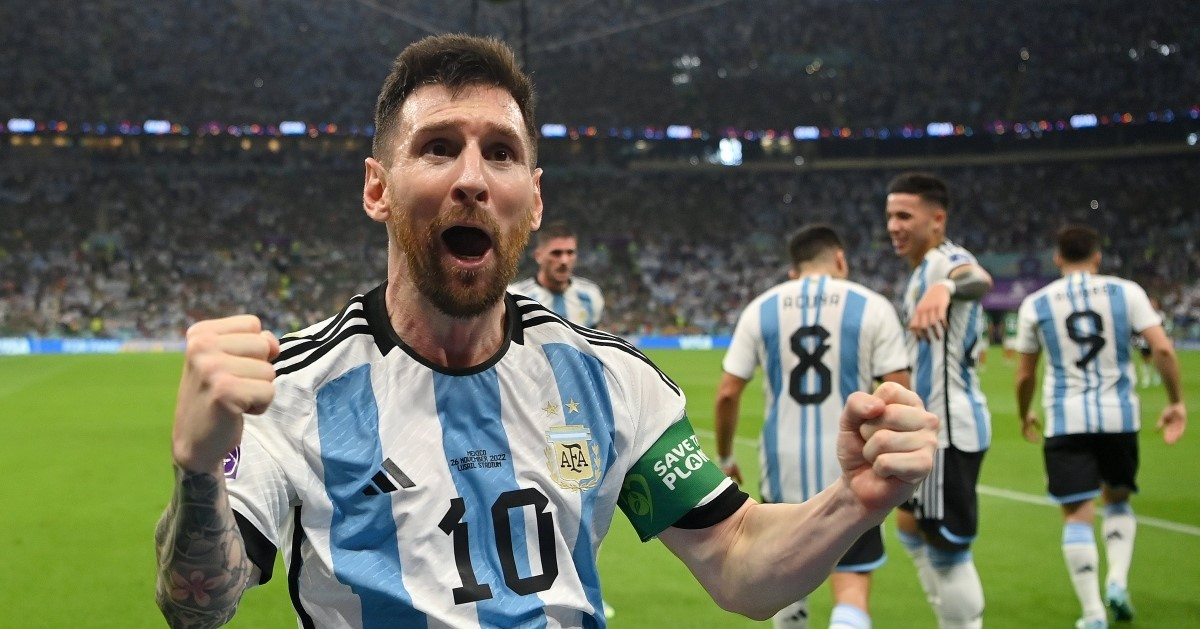 Đội bóng Argentina đang ăn mừng chiến thắng