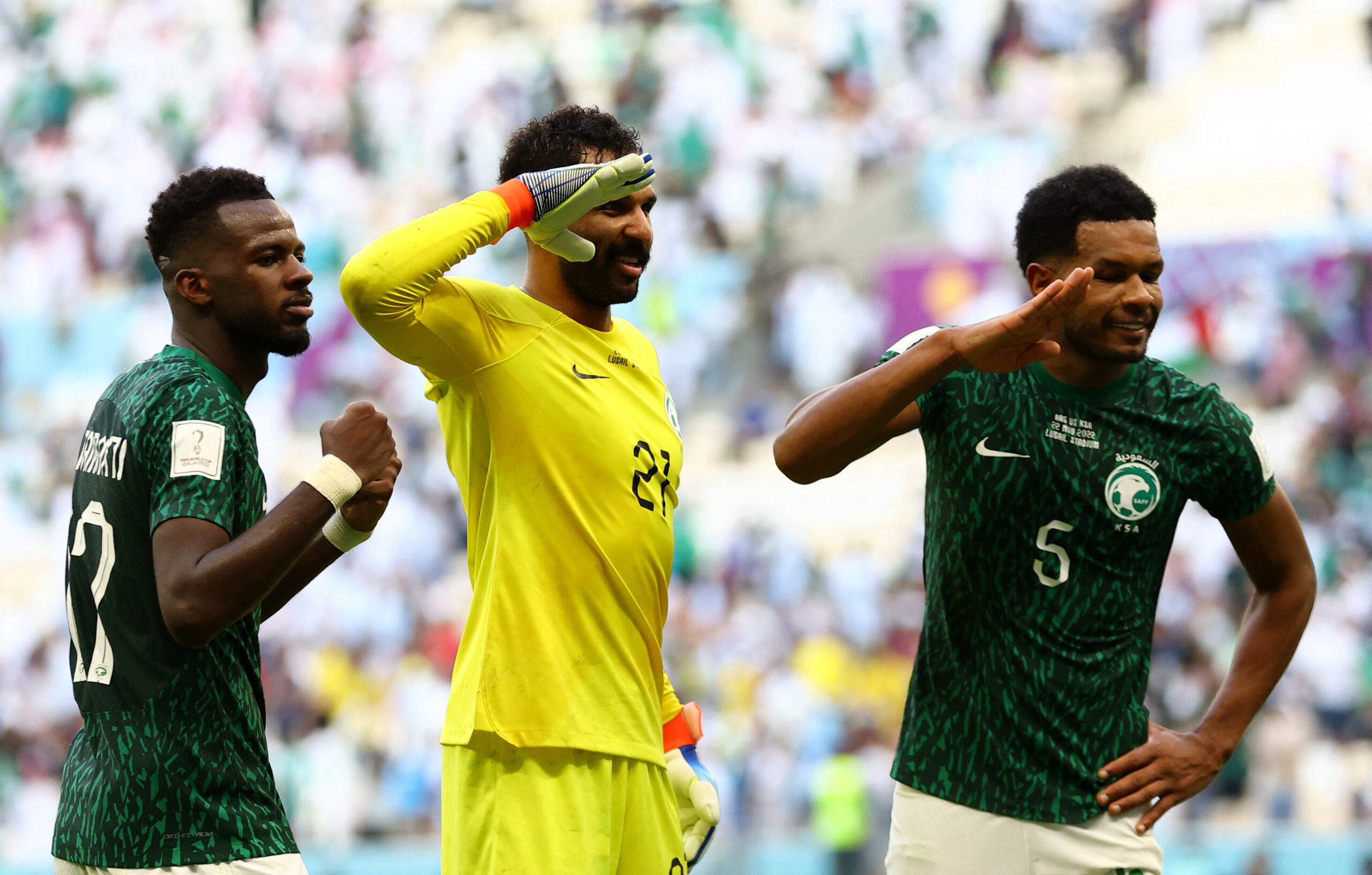 Ả Rập Xê Út ăn mừng sau chiến thắng trước Argentina