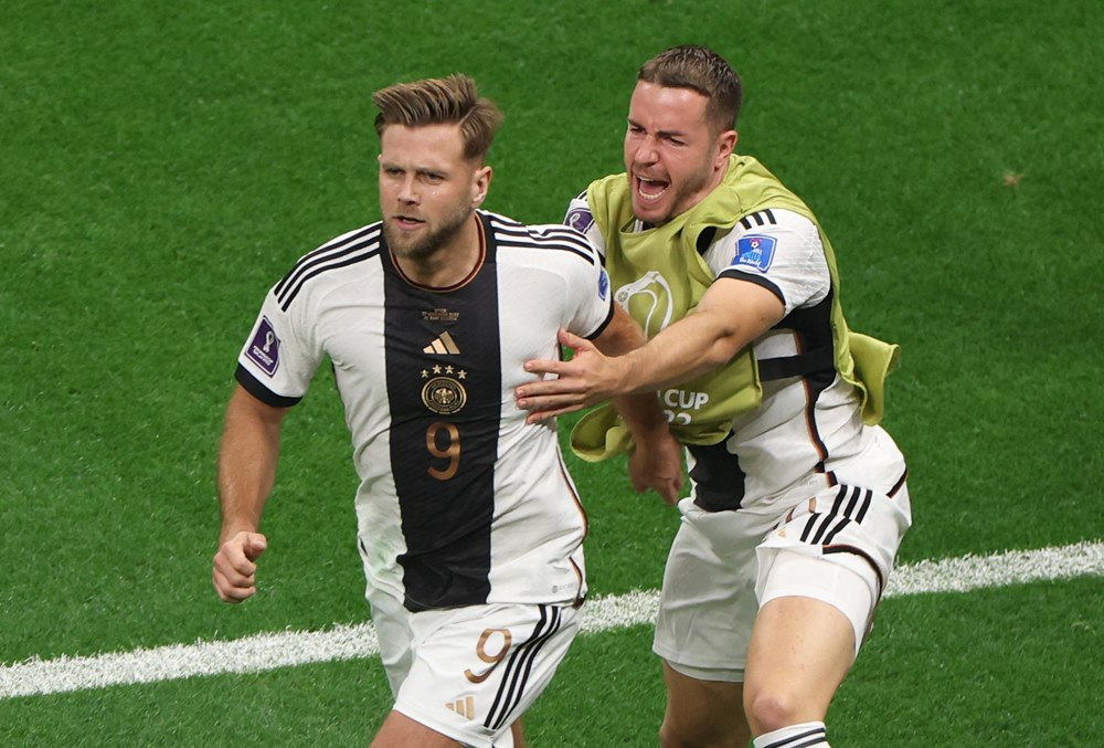 Cầu thủ Đức ăn mừng bàn thắng quan trọng trước Tây Ban Nha World Cup 2022 