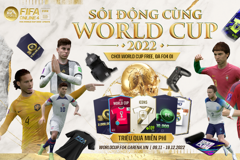 Sự kiện World Cup 2022 tại FIFA Online 4 với vô vàn quà tặng