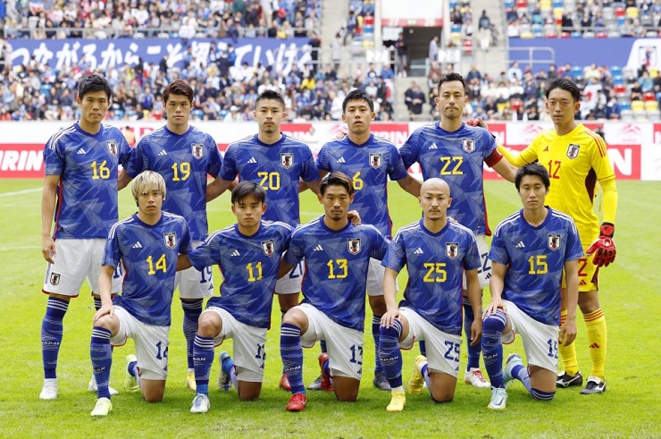 Hình ảnh đội tuyển Nhật Bạn với tinh thần chiến đấu ngoan cường