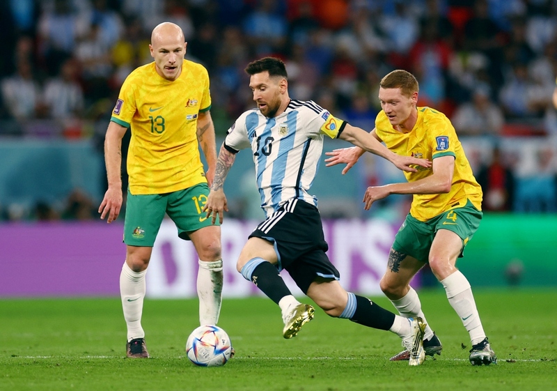 Trận đấu giữa Argentina và Úc tại vòng 1/8