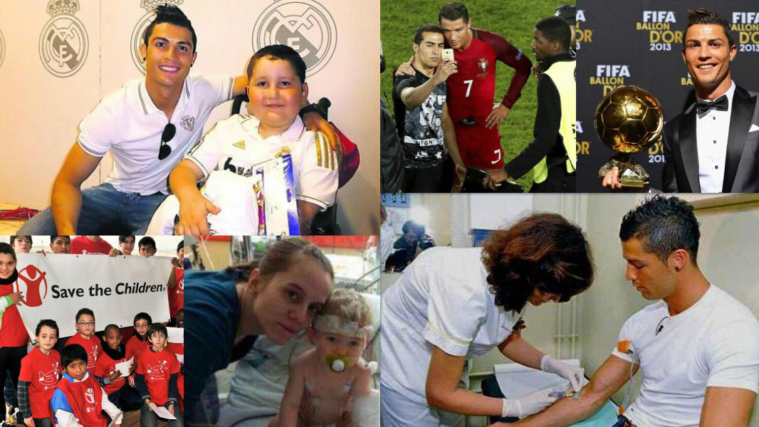 Ronaldo thực hiện nhiều hoạt động thiện nguyện ý nghĩa trong suốt sự nghiệp