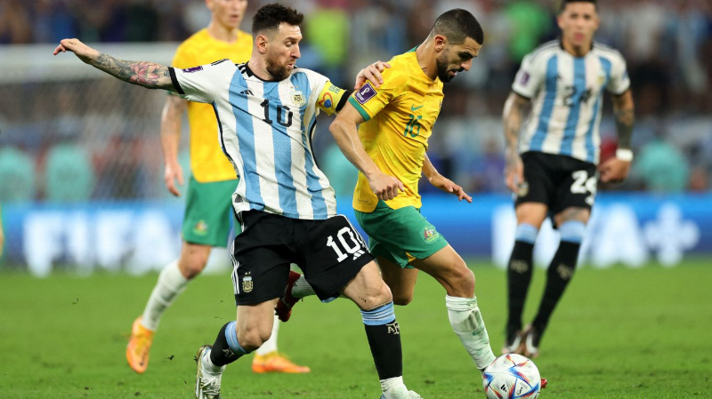 Messi và đồng đội gặp khá nhiều khó khăn trước Australia