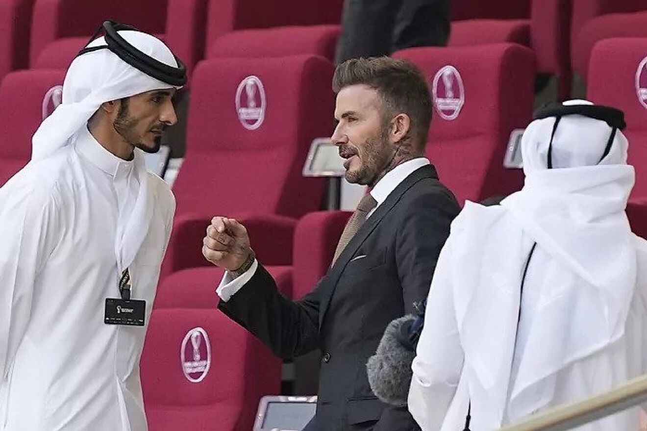 Có tin đồn David Beckham đến với Qatar mục đích để mời Messi về với Inter Miami