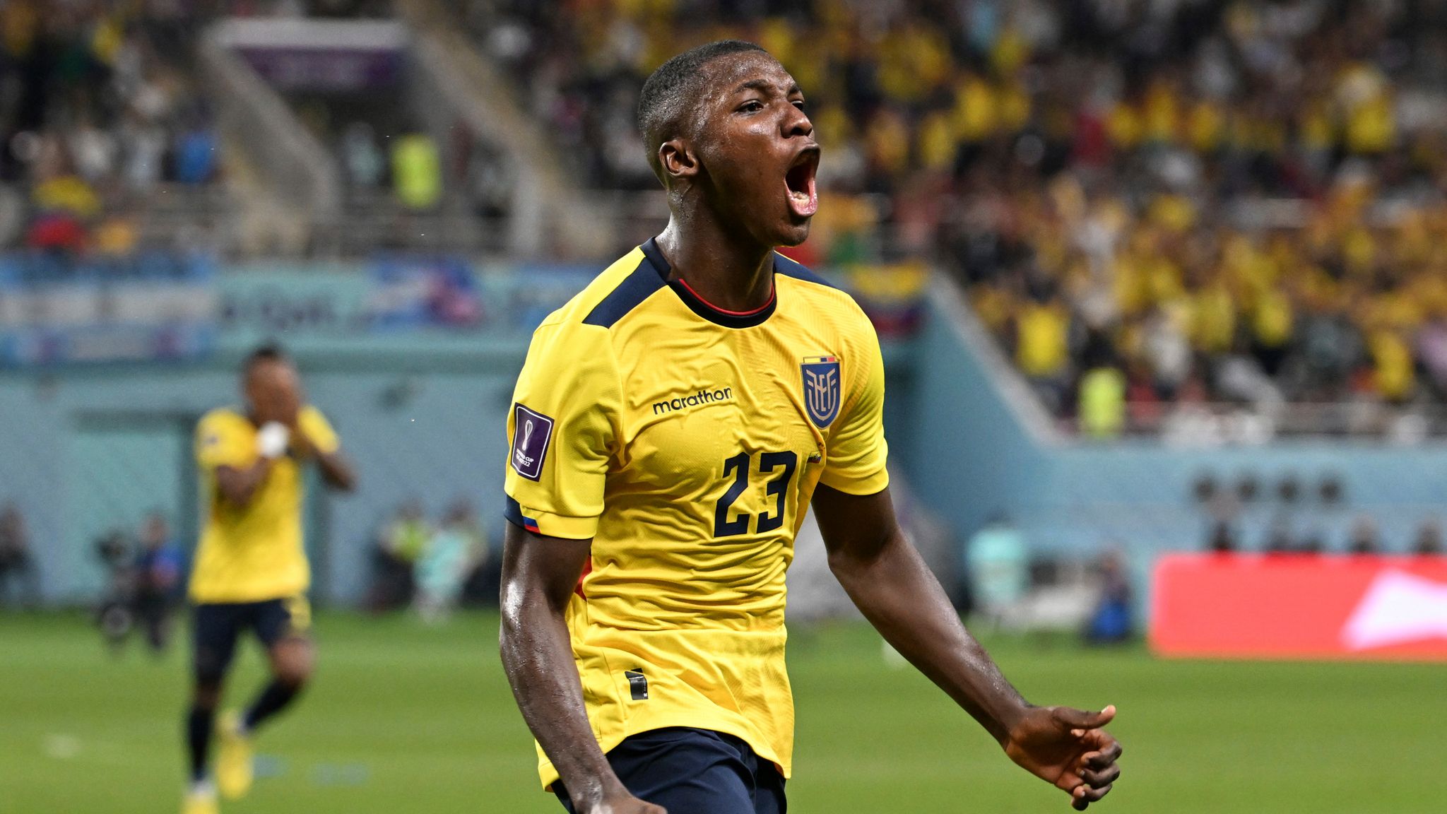 Tiền vệ Moises Caicedo trong màu áo đội tuyển quốc gia Ecuador