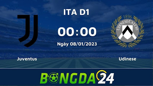 Juventus vs Udinese 0h00 08/01/2023