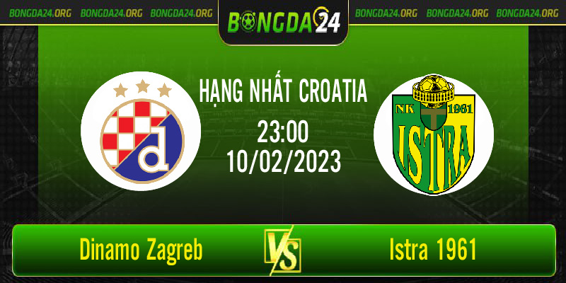 Nhận định bóng đá Dinamo Zagreb vs Istra 1961, vào lúc 23h00 ngày 10/2/2023