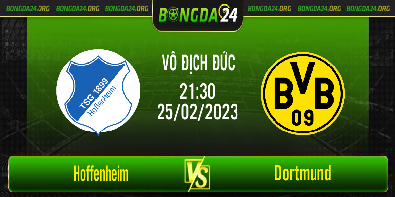 Nhận định bóng đá Hoffenheim vs Dortmund vào lúc 21h30 ngày 25/2/2023