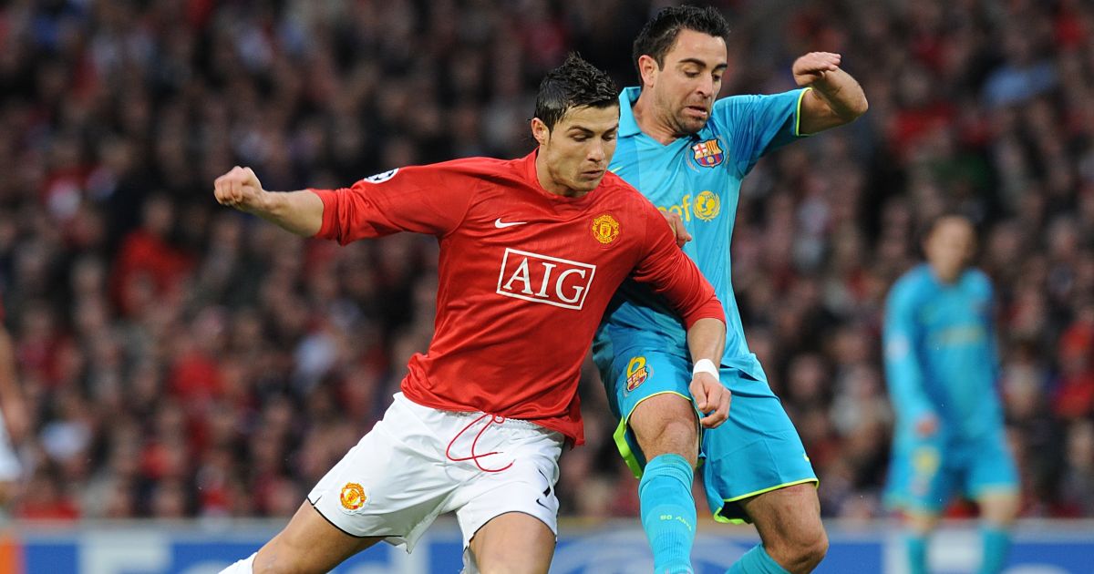 Xavi từng đối đầu với Man Utd khi còn là cầu thủ