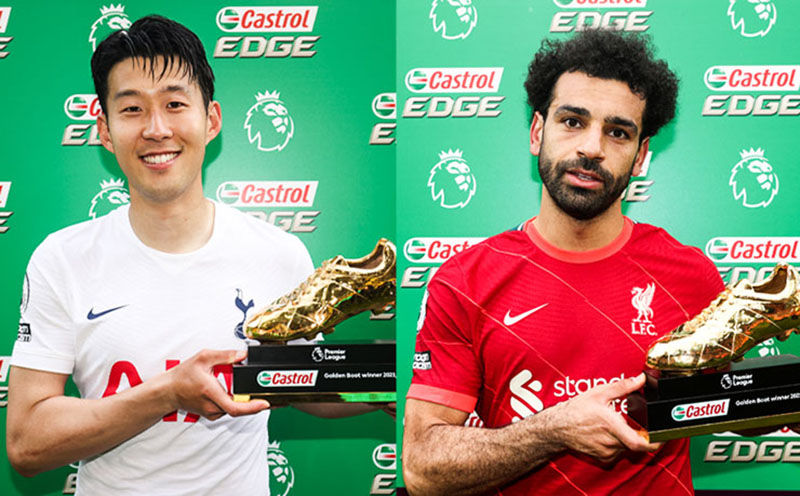 Son Heung Min và Mohamed Salah là chủ nhân của Golden Boot mùa giải 2021/22