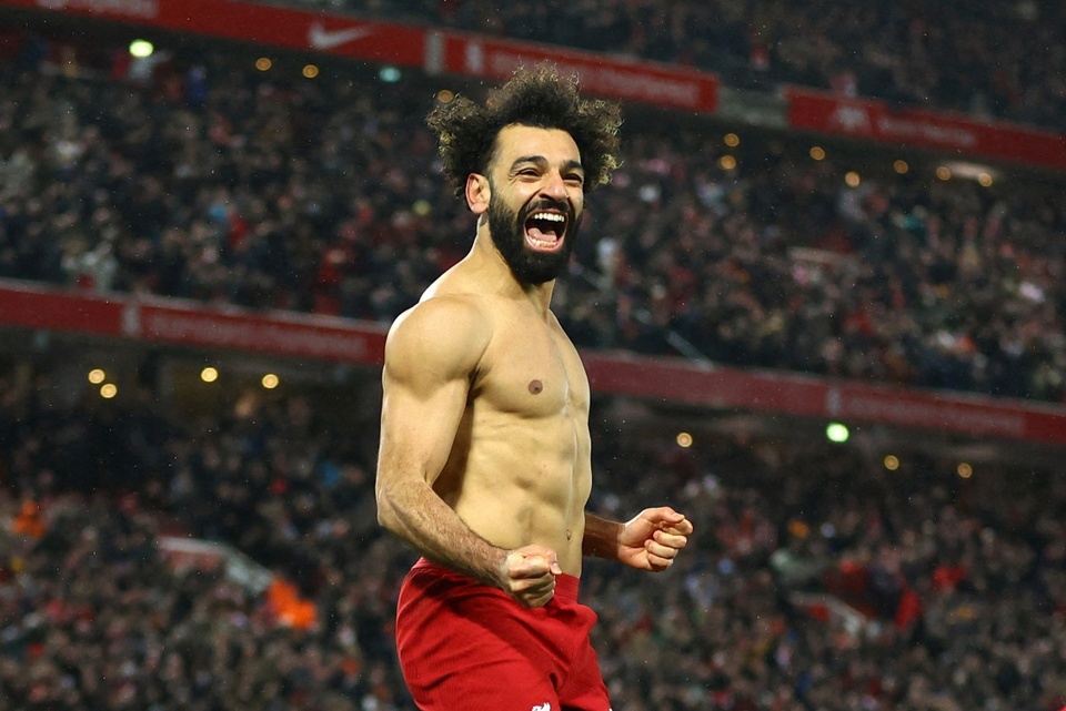 Salah phấn khích sau chiến thắng của Liver trước Man Utd