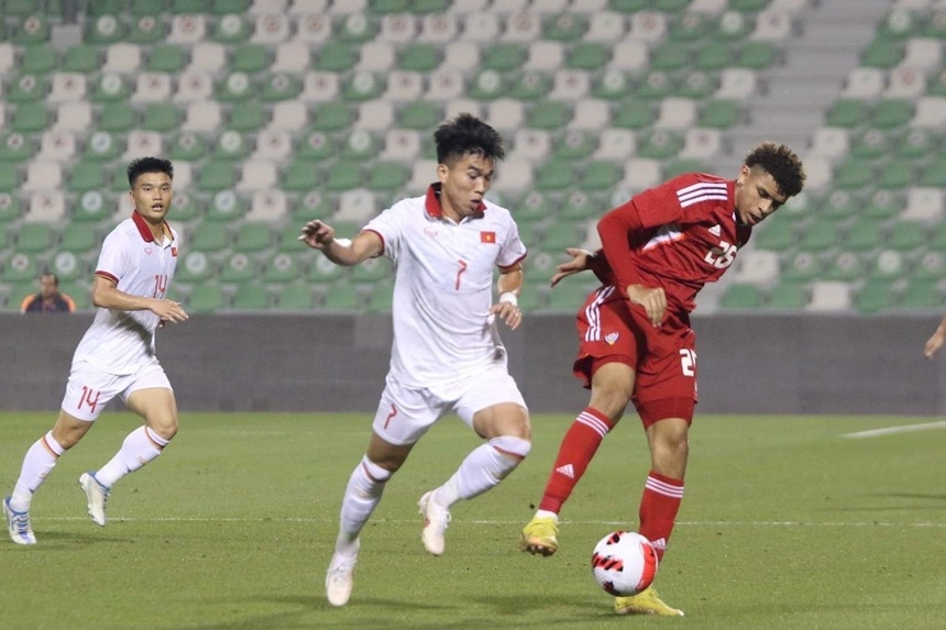 U23 Việt Nam thua tan tác 0-4 trước đội tuyển U23 UAE