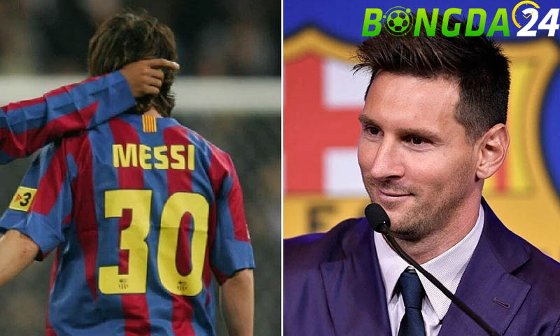 Số áo của Messi là 30 trong những ngày đầu tại Barca